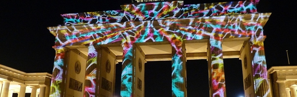 Brandenburg Gate lit up