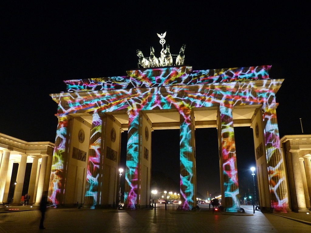 Brandenburg Gate lit up